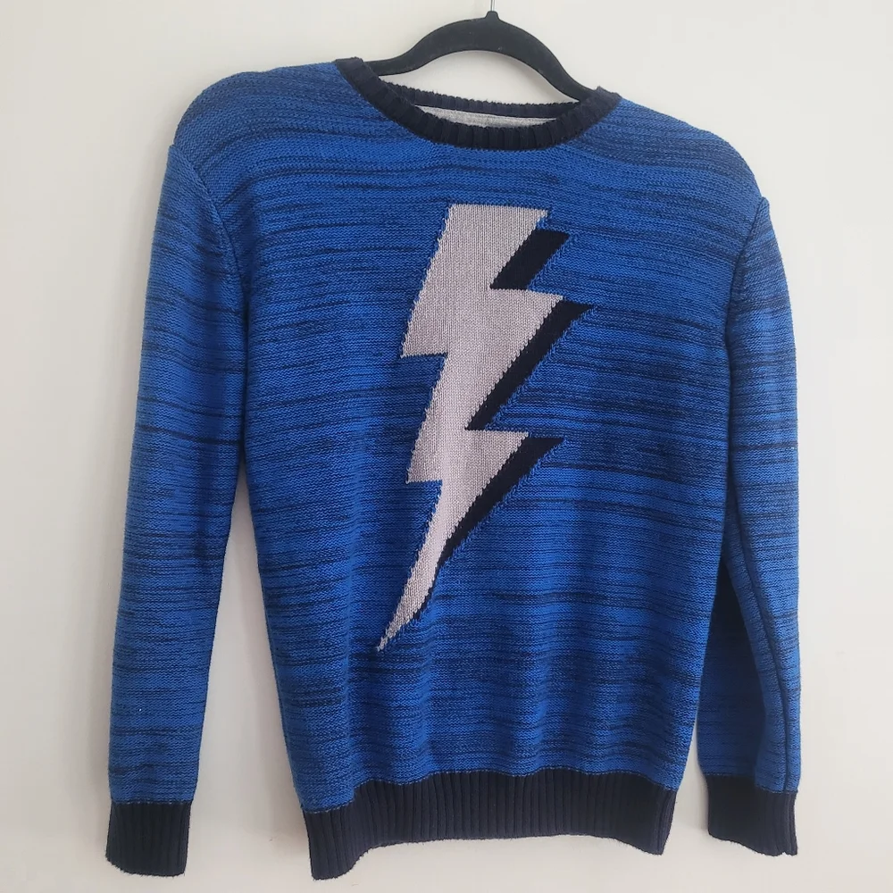 Gymboree Lighting bolt cotton sweater size 10/12